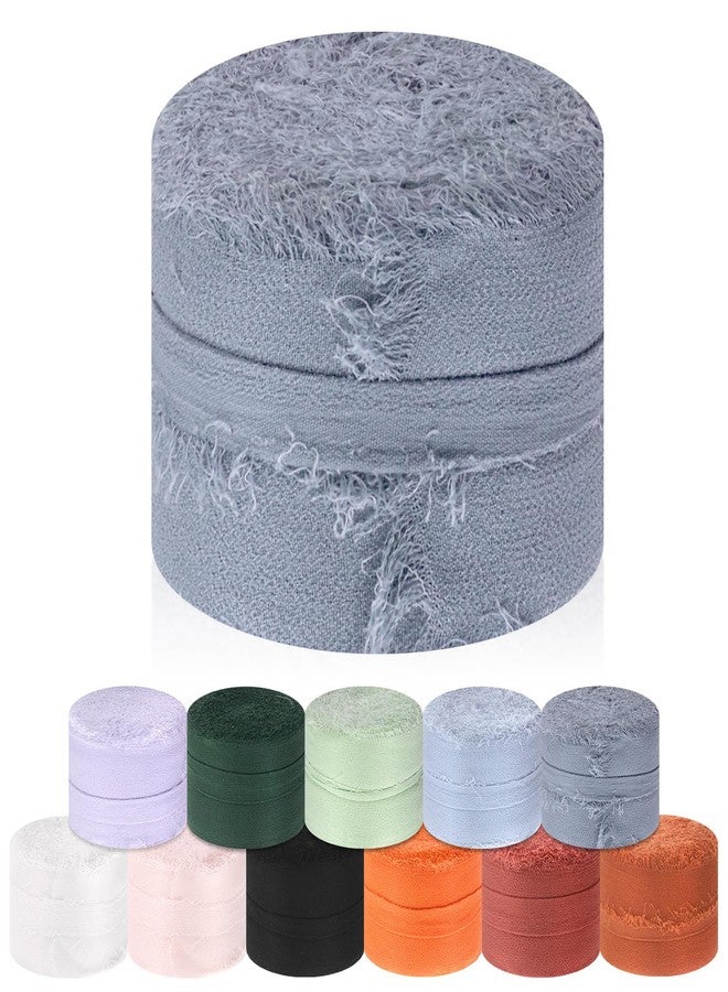 Glarks 1 Roll Chiffon Ribbon 1.37Inch x 11Yard Handmade Fringe Silk Ribbon Frayed Ribbons for Gifts Wrapping Weddings (Light Pink) - Image 1