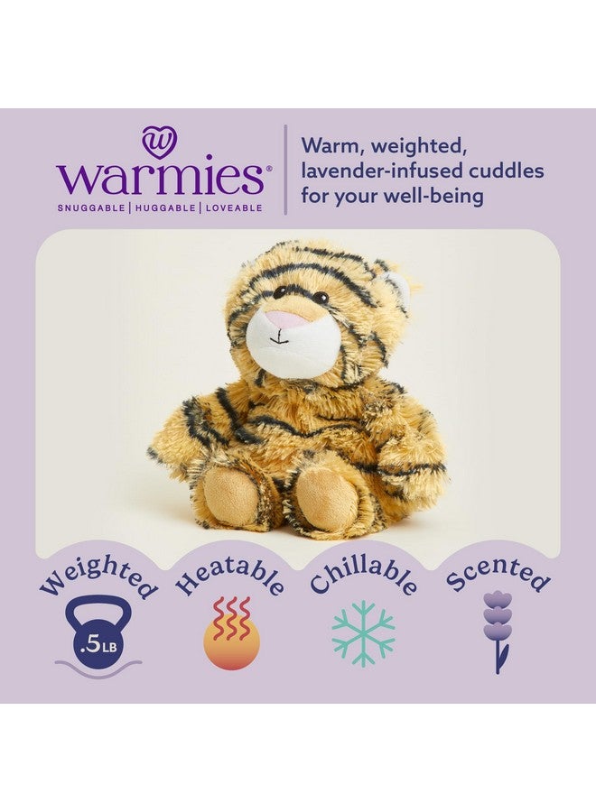 warmies Junior Microwavable & Weighted Stuffed Animals, Tiger - Heated Stuffed Animal Plushie for Warmth & Comfort - Cute Soft Plush Toys for Adults & Children (Boys, Girls, Babies & Toddlers) - Image 2