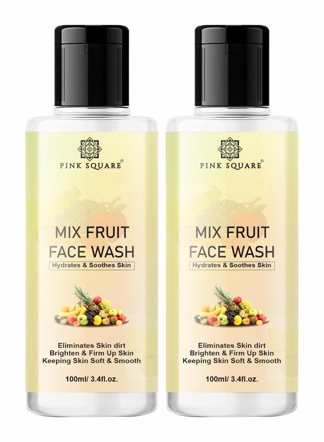 Pink Square Mix Fruit Deep Cleansing Face Wash/Fash Cleanser For Visibly Glowing Skin For All Skin Types, Pack of 2 of 100ml - Image 1