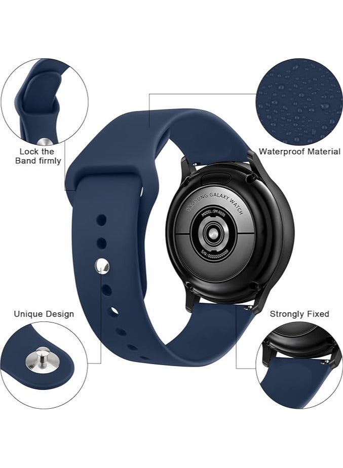 22mm Strap For Xiaomi Mi Watch /Watch S1 /Watch S1 Active Silicone Soft Breathable Strap for Mi Watch Smart Sport Watch Navy Blue - Image 5