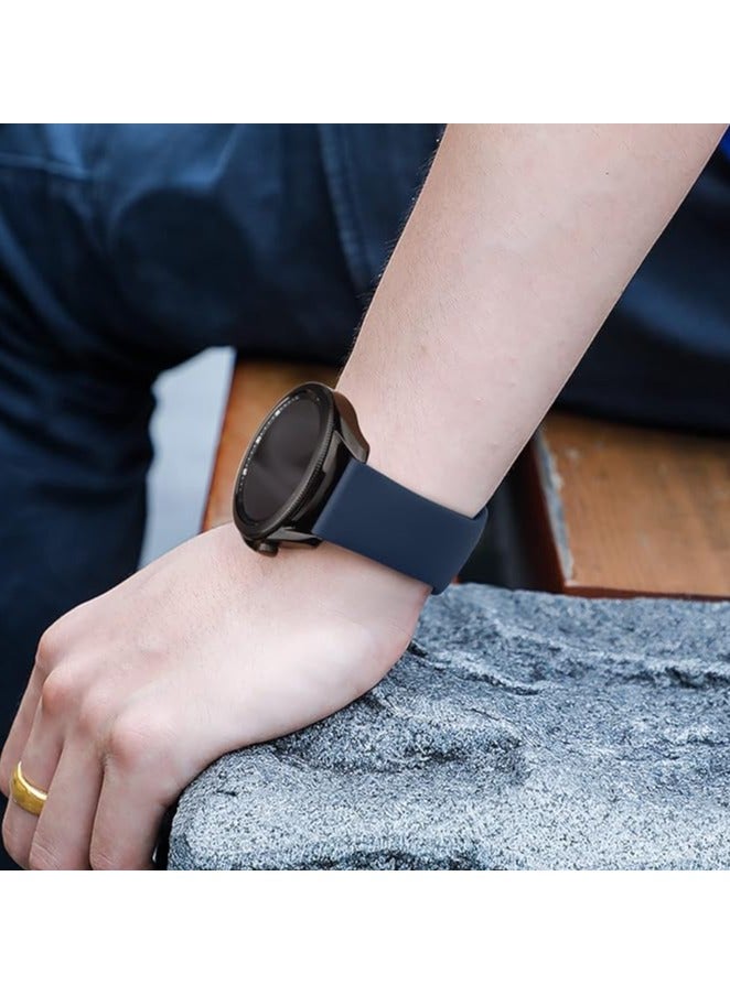 22mm Strap For Xiaomi Mi Watch /Watch S1 /Watch S1 Active Silicone Soft Breathable Strap for Mi Watch Smart Sport Watch Navy Blue - Image 2