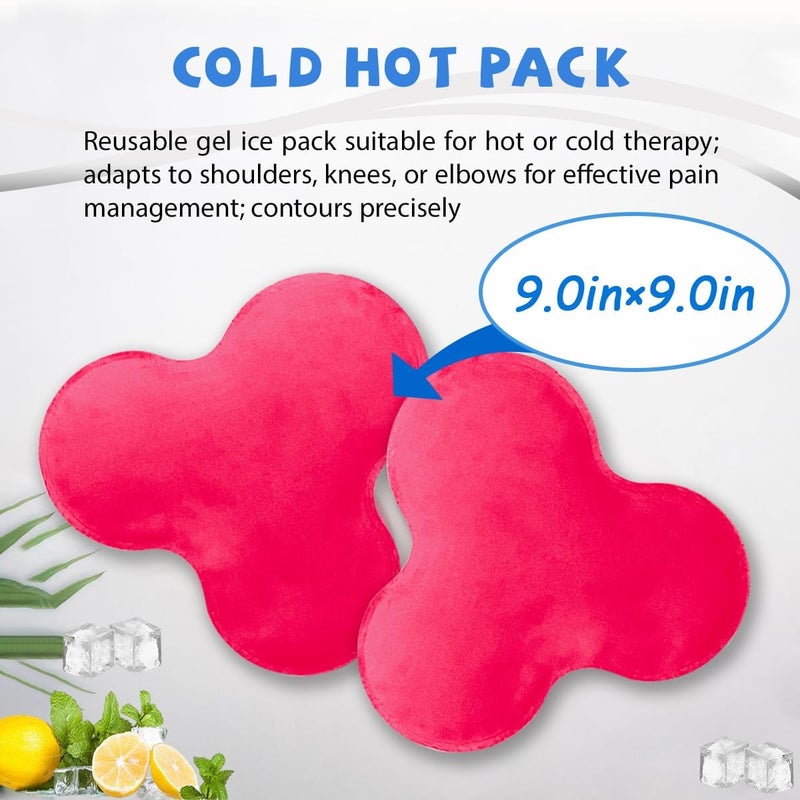 Couleurs Pain Relief Flexible Ice Pack for Injuries Hot & Cold Therapy Reusable Gel Pack/Heat Wrap - Great for Back, Waist, Shoulder, Neck, Ankle, Knee and Hip (Red) - Image 4