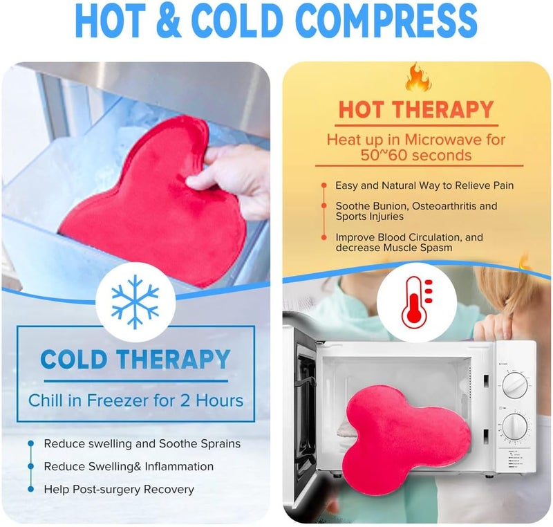 Couleurs Pain Relief Flexible Ice Pack for Injuries Hot & Cold Therapy Reusable Gel Pack/Heat Wrap - Great for Back, Waist, Shoulder, Neck, Ankle, Knee and Hip (Red) - Image 5