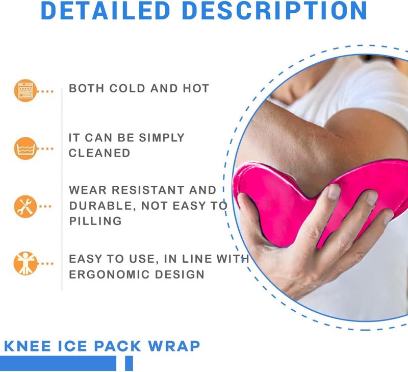 Couleurs Pain Relief Flexible Ice Pack for Injuries Hot & Cold Therapy Reusable Gel Pack/Heat Wrap - Great for Back, Waist, Shoulder, Neck, Ankle, Knee and Hip (Red) - Image 2