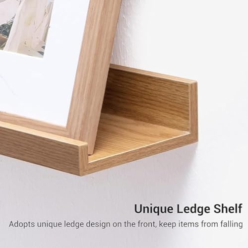 Crysellewoods Corner Shelf Wall Mount of 2-3 Tier Rustic Wood Floating Shelves for Bedroom, Living Room, Bathroom, Kitchen, Office and More (Natural 3 Tier) - Image 3