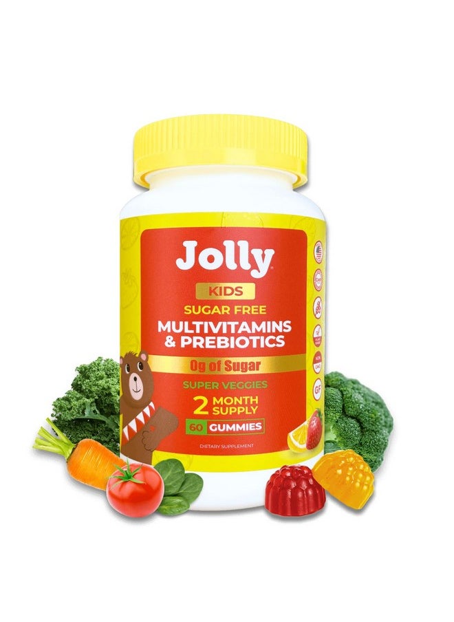 JOLLY Jolly Kids Multivitamins - 2-Month Supply - Sugar-Free, Organic, Plant-Based Gummies for Kids Age 3+ - No Sugar Alcohols - 1 Gummy per Day - Non-GMO, No Artificial Sweeteners  - Image 1