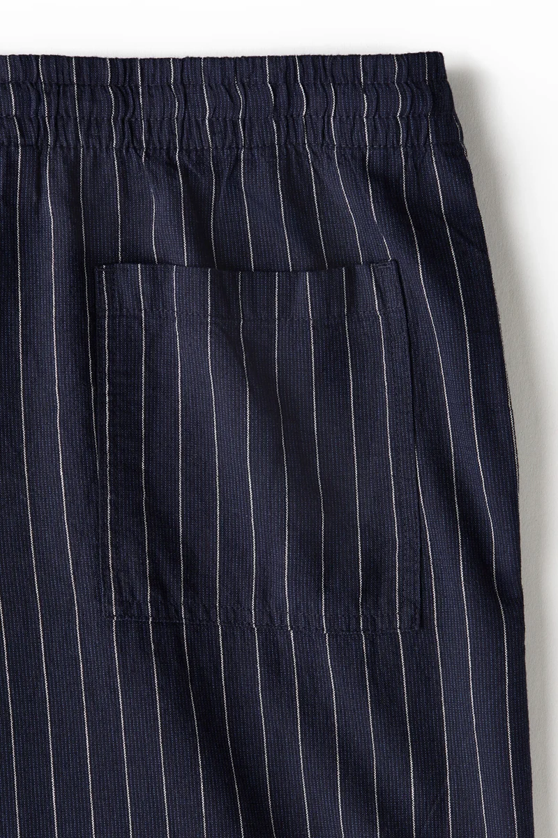 H&M  Relaxed Fit Linen-blend trousers for Men | Best Price UAE