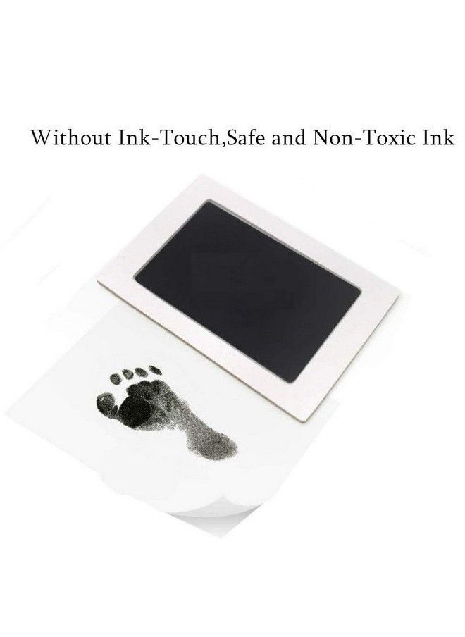 Grab Classy - Safe Inkless 0 6 Months Baby Handprint And Baby Footprint Ink Pad With Imprint Cards 100% Non Toxic & Mess Free Safe For Newborn Baby And Toddlers (Black 0 6 Months) - Image 1