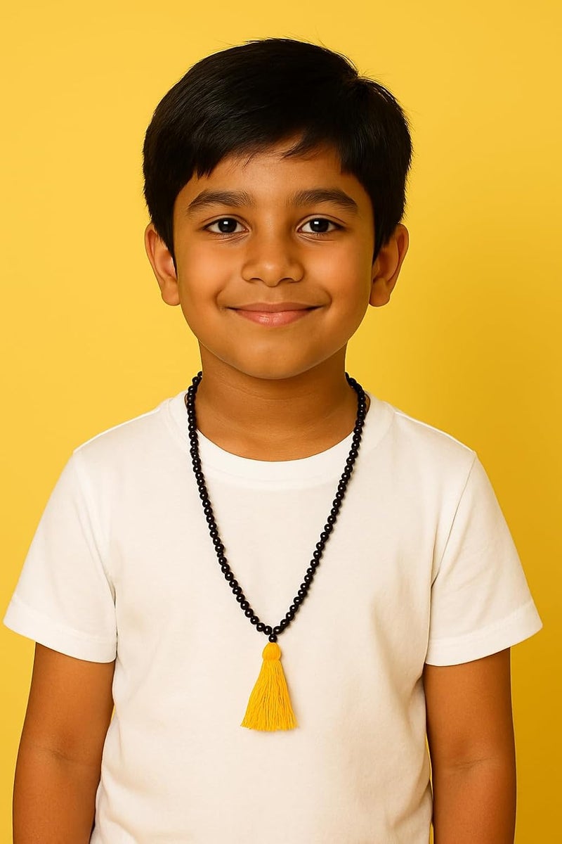 Divine Hindu Karungali Malai 108 Bead Necklace | Lab Tested Ebony Wood for Spiritual Protection and Auspicious Wear for Kids - Image 4