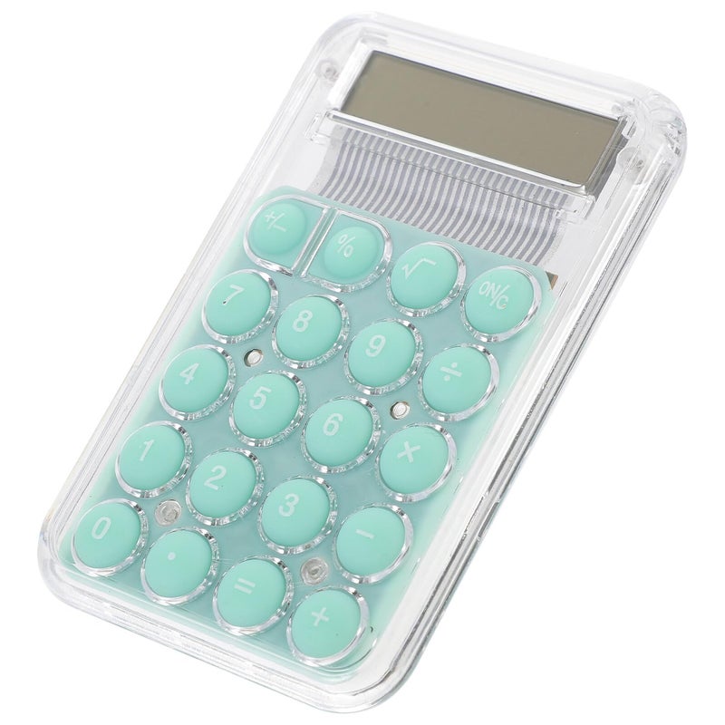 Mini Cartoon Green Calculator Portable 8 Digit Display For Office School Students - Image 2