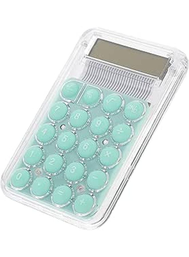 Mini Cartoon Green Calculator Portable 8 Digit Display For Office School Students - Image 1