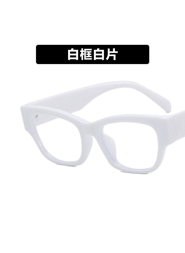 Generic 2022 Trendy Retro Sunglasses for Women UV Protection White frame white sheet 