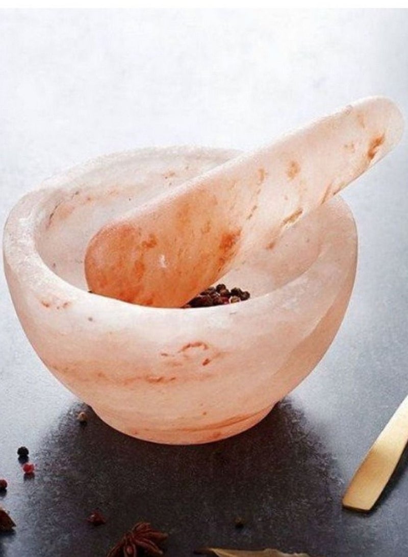 Organic Secrets Himalayan Pink Salt Mortar and Pestle Set - Image 3
