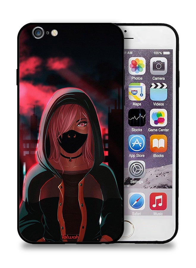 Tolwak Apple iPhone 6 Plus/6s Plus Protective Case Girl Wear Mask Art - Image 1