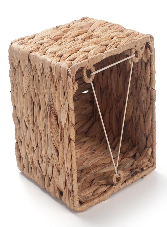 IVAILEX Water Hyacinth Tissue Box Cover Square Decorative Woven Tissue Box Holder for Table Bathroom (5.9 x 5.9 x 5.9 inch) - Image 4