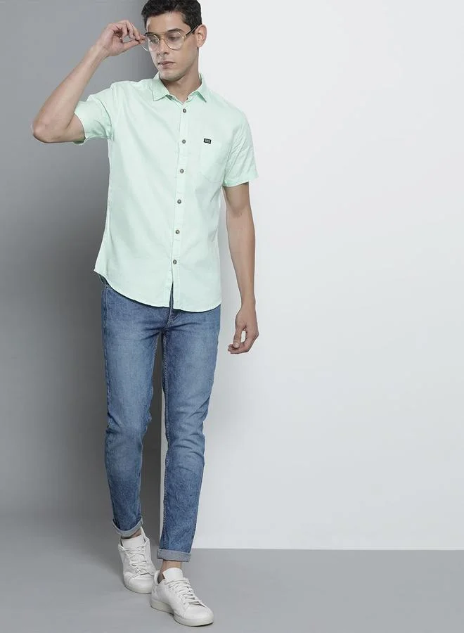 The Indian Garage Co Blue The Indian Garage Co Men Mid Rise Slim Fit Jeans for Men | Best Price UAE