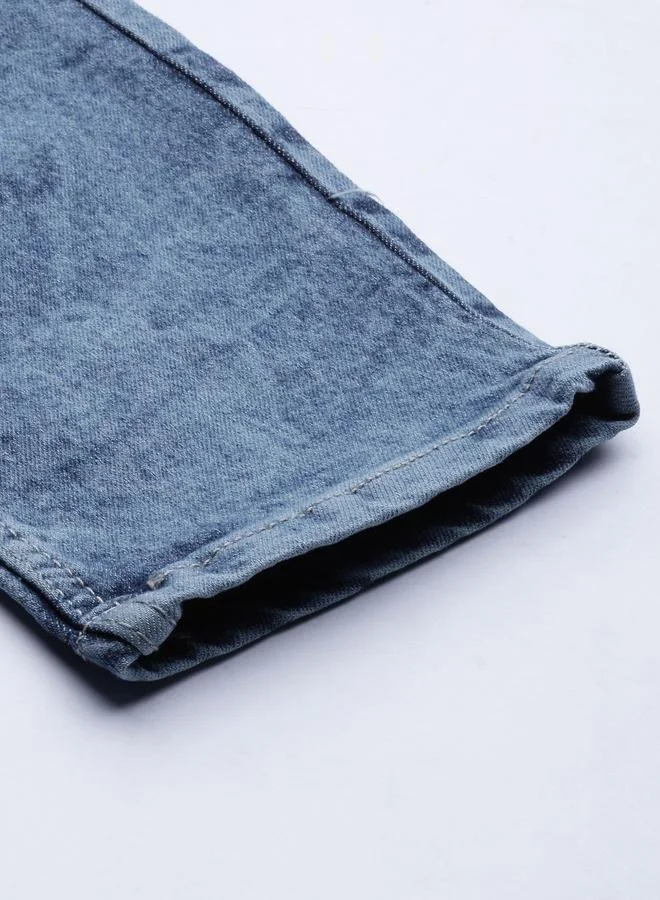 The Indian Garage Co Blue The Indian Garage Co Men Mid Rise Slim Fit Jeans for Men | Best Price UAE