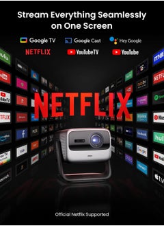 JMGO N1S Ultimate 4K Laser Projector, 3300 Lumens, Netflix & Google TV, Auto Screen Fit, Dolby Audio, 60''–300'' Display  - Image 5