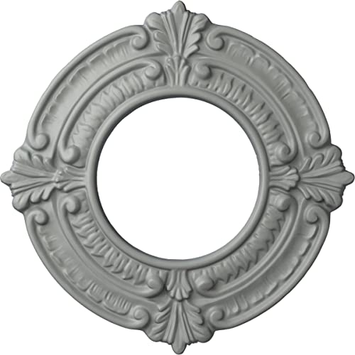 Ekena Millwork CM09BN Benson Ceiling Medallion, 9"OD x 4 1/8"ID x 5/8"P, Primed - Image 1