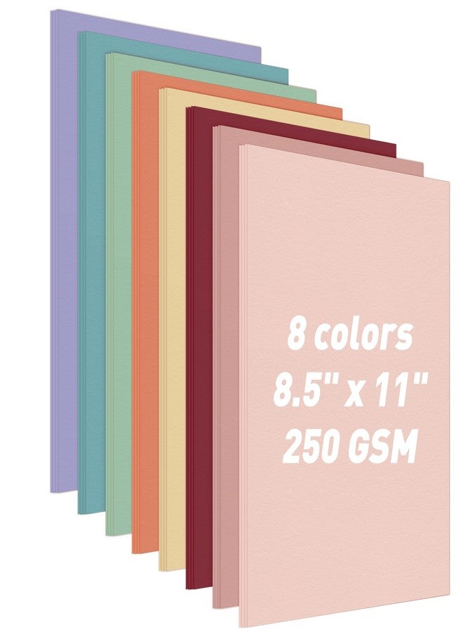 MAXECHO 8.5"×11" Colored Cardstock 32 Sheets, 250gsm/92lb Double-Sided Heavyweight Assorted Color Card Stock for Printer, Cricut, DIY Crafts, Card Making, Die Cutting, Scrapbooking, Construction Paper - Image 1