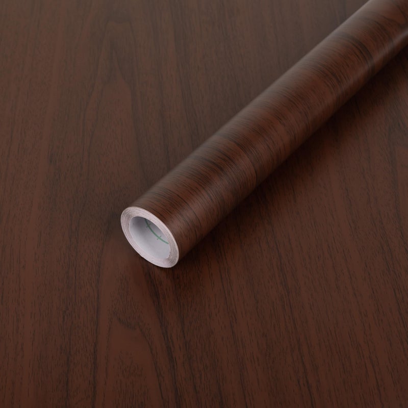 Abyssaly Wood Contact Paper Red Brown Wood Peel and Stick Wallpaper Self Adhesive Removable Wooden Look Grain Contact Paper for Cabinets Drawer Countertop 118 in X 787 in