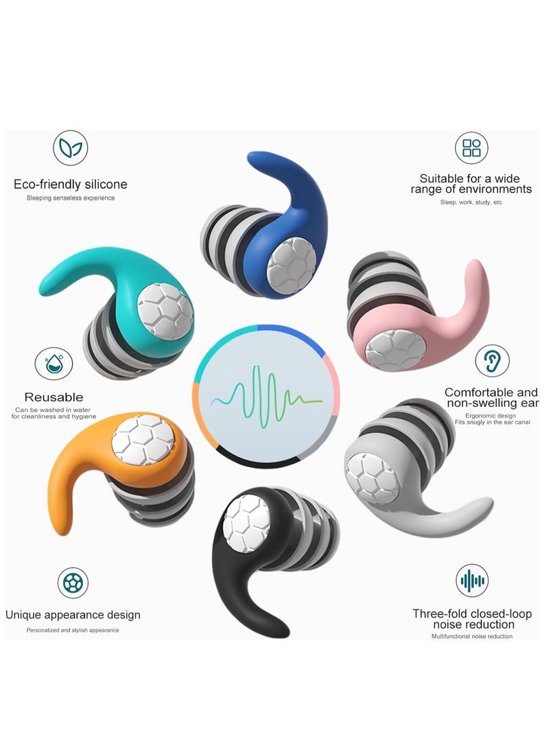 ARNOTEC - Ear Plugs for Noise Reduction - Soft Silicone Ear Plugs [Three Layer] Ear Plugs for Sleeping and Concentration, Social Gatherings, Noise Sensitivity & Parenting - 40dB - Image 1