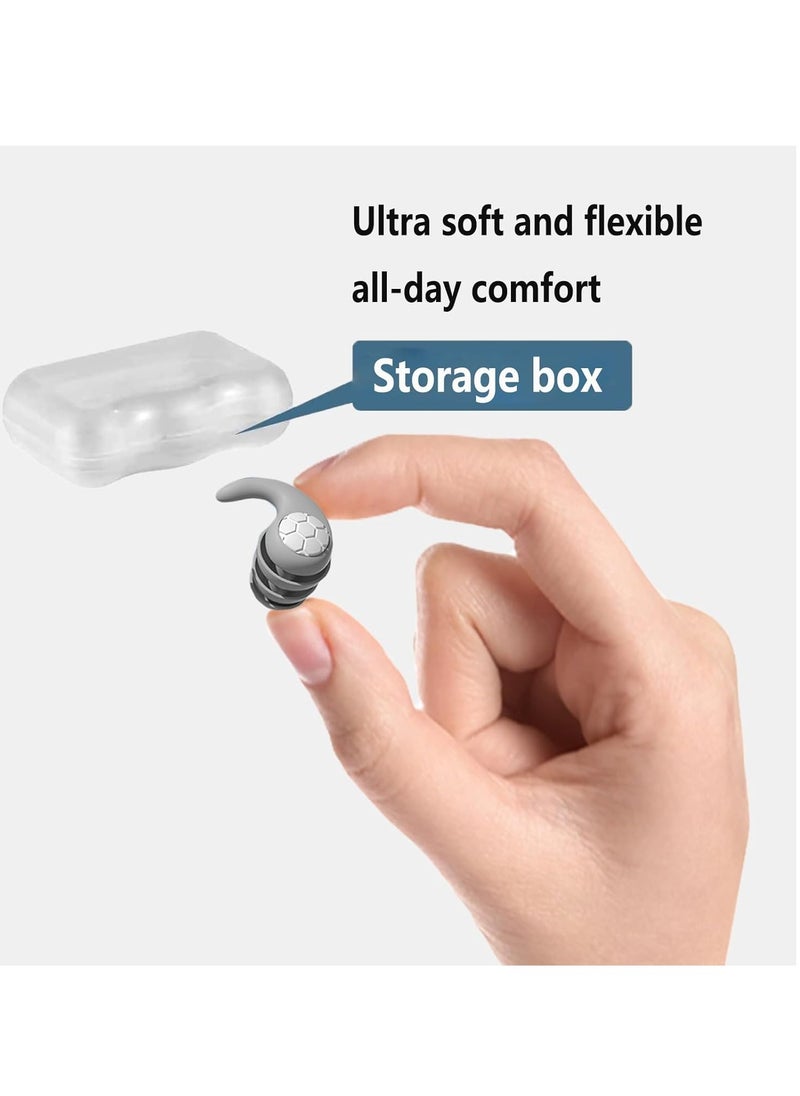 ARNOTEC - Ear Plugs for Noise Reduction - Soft Silicone Ear Plugs [Three Layer] Ear Plugs for Sleeping and Concentration, Social Gatherings, Noise Sensitivity & Parenting - 40dB - Image 1