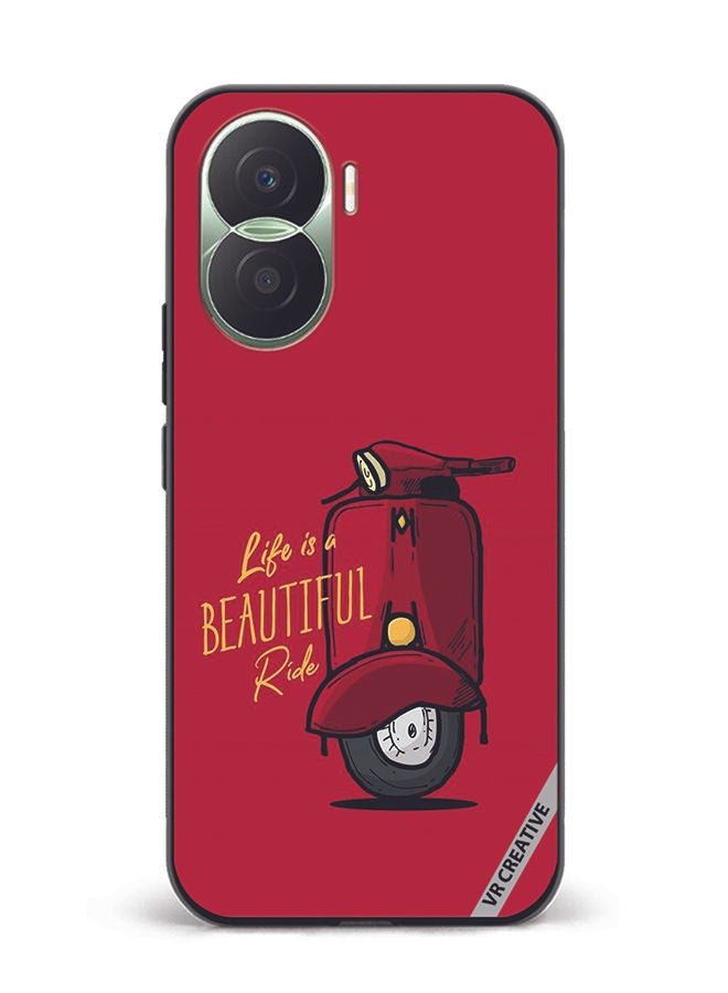 VR CREATIVE Protective Case Cover For Honor Play7T Pro Life Is A Beautiful Ride Design Multicolour - Image 1