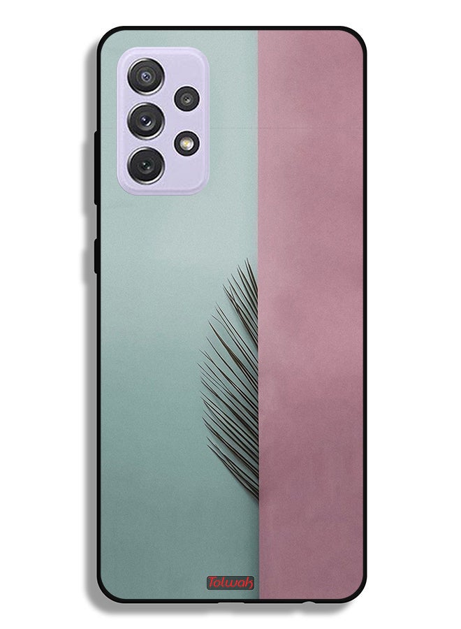 Tolwak Samsung Galaxy A72 5G Protective Case Cover Half Leaves - Image 1