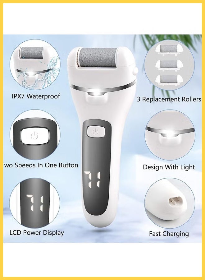 CHOWROAD Electric Callus Remover for Feet Rechargeable Pedicure Tool Foot Care Foot File All-in-1 Callus Remover Kit for Removing Cracked and Dead Skin from Heels Long battery life and long-lasting high-speed operation pedicure set - Image 2