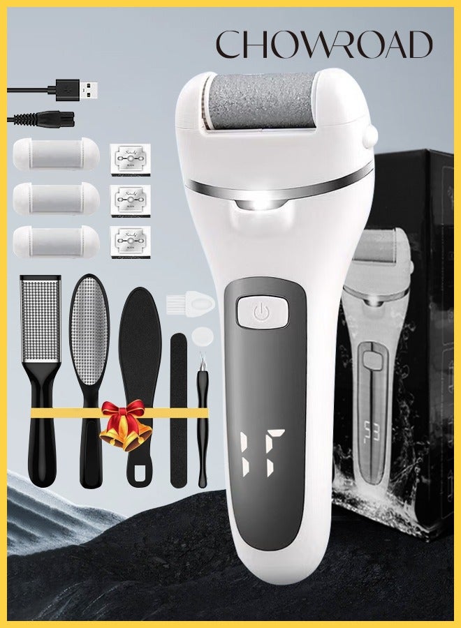 CHOWROAD Electric Callus Remover for Feet Rechargeable Pedicure Tool Foot Care Foot File All-in-1 Callus Remover Kit for Removing Cracked and Dead Skin from Heels Long battery life and long-lasting high-speed operation pedicure set - Image 1