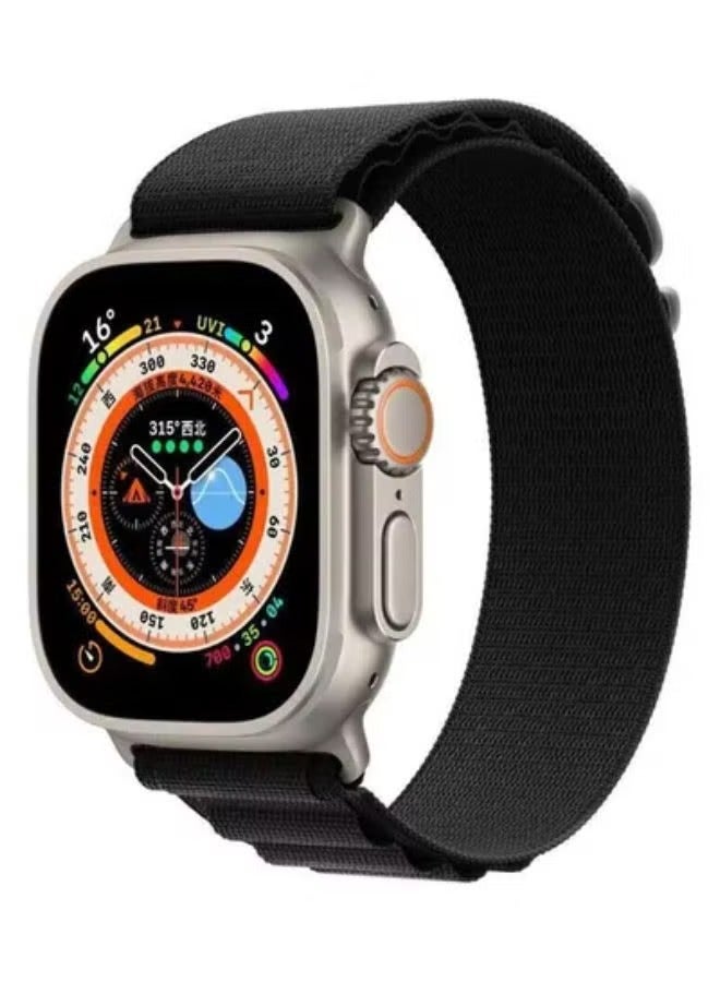 إيف حلقة جبال الألب متوافقة مع سوار ساعة أبل 42 مم 44 مم 45 مم 49 مم بديل للنساء والرجال ، حزام منزلق من البوليستر المنسوج المضفر على شكل حرف G من أجل iWatch Ultra Series SE 8/7/6/5/4/3/2/25 - Image 2