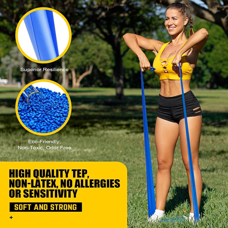 HPYGN Resistance Bands, Exercise Bands, Physical Therapy Bands for Strength Training, Yoga, Pilates, Stretch Elastic Band with Different Strengths, Workout Bands for Home Gym - Image 2