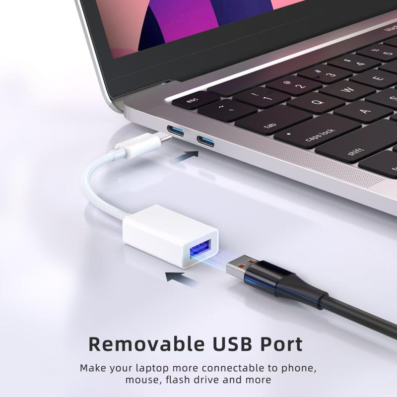 MAXAUX USB C to USB 3.0 Adapter [2 Pack], USB C Male to USB Female OTG Cable Thunderbolt3 to USB Adapter Compatible with MacBook Pro/Air, iPhone 17 Pro Max/17 Plus/17/16/15, Galaxy S24/S23/S22/S21 - Image 3