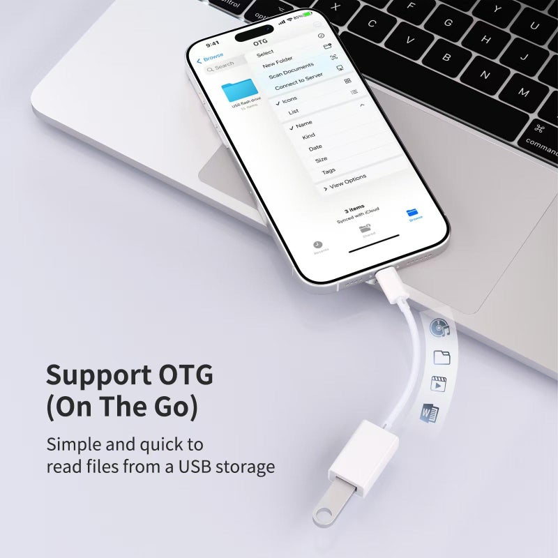 MAXAUX USB C to USB 3.0 Adapter [2 Pack], USB C Male to USB Female OTG Cable Thunderbolt3 to USB Adapter Compatible with MacBook Pro/Air, iPhone 17 Pro Max/17 Plus/17/16/15, Galaxy S24/S23/S22/S21 - Image 5