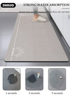 DUNISO 2 PCS  Kitchen Mats and Rugs Set , Non Slip Heavy Duty Standing Mat, Quick Dry Diatom Mud Floor Mat,  Extra Soft and Absorbent Floor Mats for  Kitchen, Bath, Office, Laundry(40*60cm+40*120cm)  - Image 3