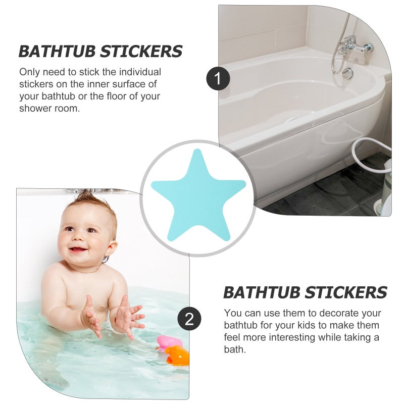 40 Pcs Design Bathroom Stickers Bathroom Non- Sticker Ground Stickers - Image 5