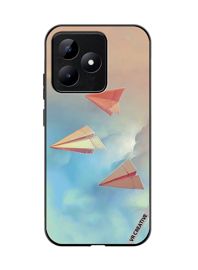VR CREATIVE Protective Case Cover For Realme C53 Paper Plane Design  Multicolour - Image 1