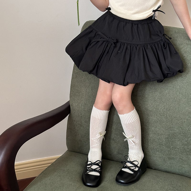 Sweet Butterfly Knot Kids Skirt Summer 2024 Pink  - Image 3