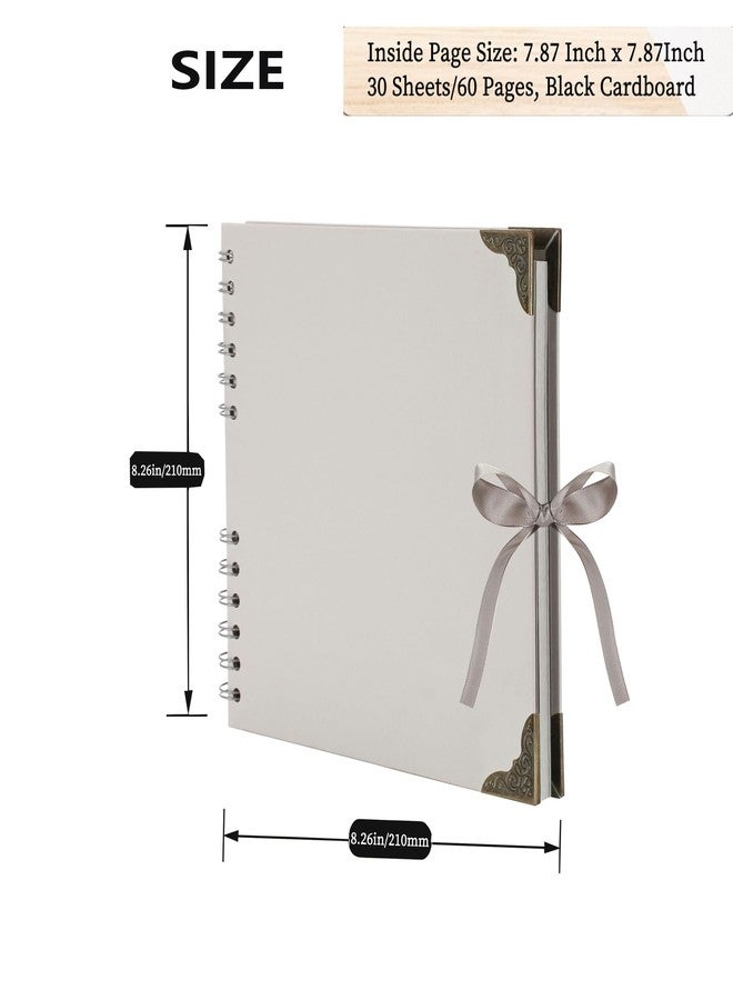 LOYAL BOOK Scrapbook (8 x 8 inch) Scrapbook Album 60 Pages Ideal for Your DIY Scrapbooking Albums Wedding and Anniversary Family Photo Album (grey) - Image 2