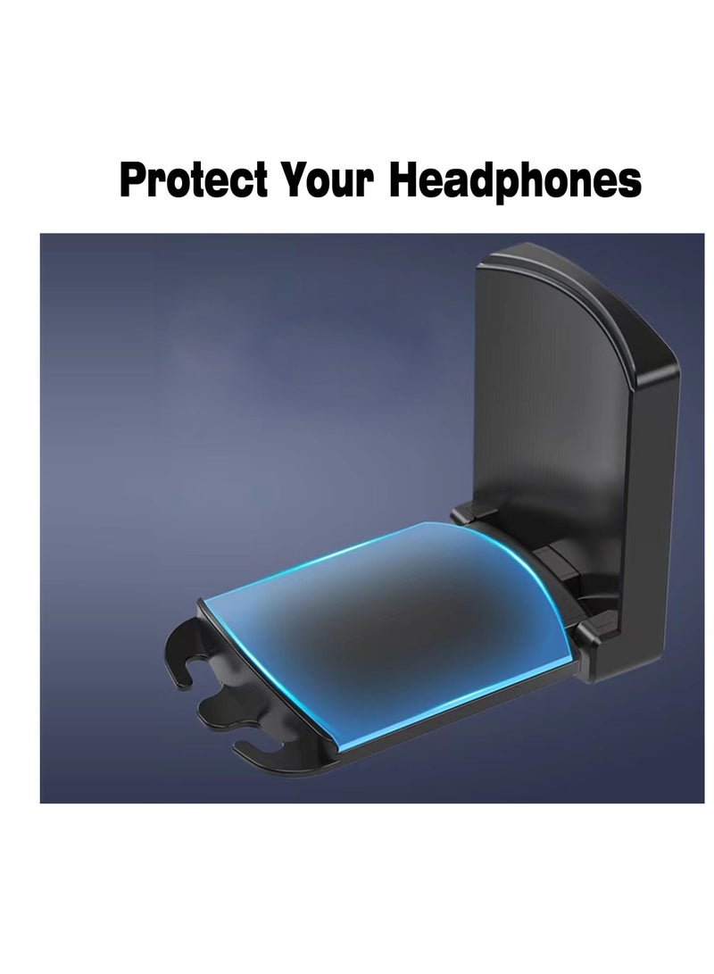 Excefore Headphone Stand with Hanger Hook, Headphone Hanger  Wall Hooks with Strong Adhesive, Save Space Durable Headset Holder for Universal Gaming Headset, Black  - Image 4