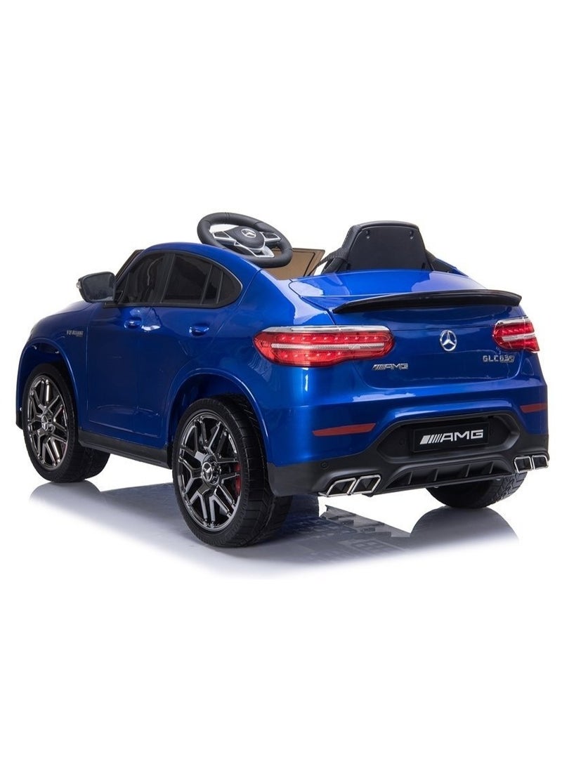 AMG Kids Ride On Electric Car Mercedes Benz AMG GTR Motorized Vehicles with Remote Control,12V Battery Powered, Leather Seat, LED Lights, Wheel Suspension, Music, Horn, Portable Handle,Ages 3+ - Image 5