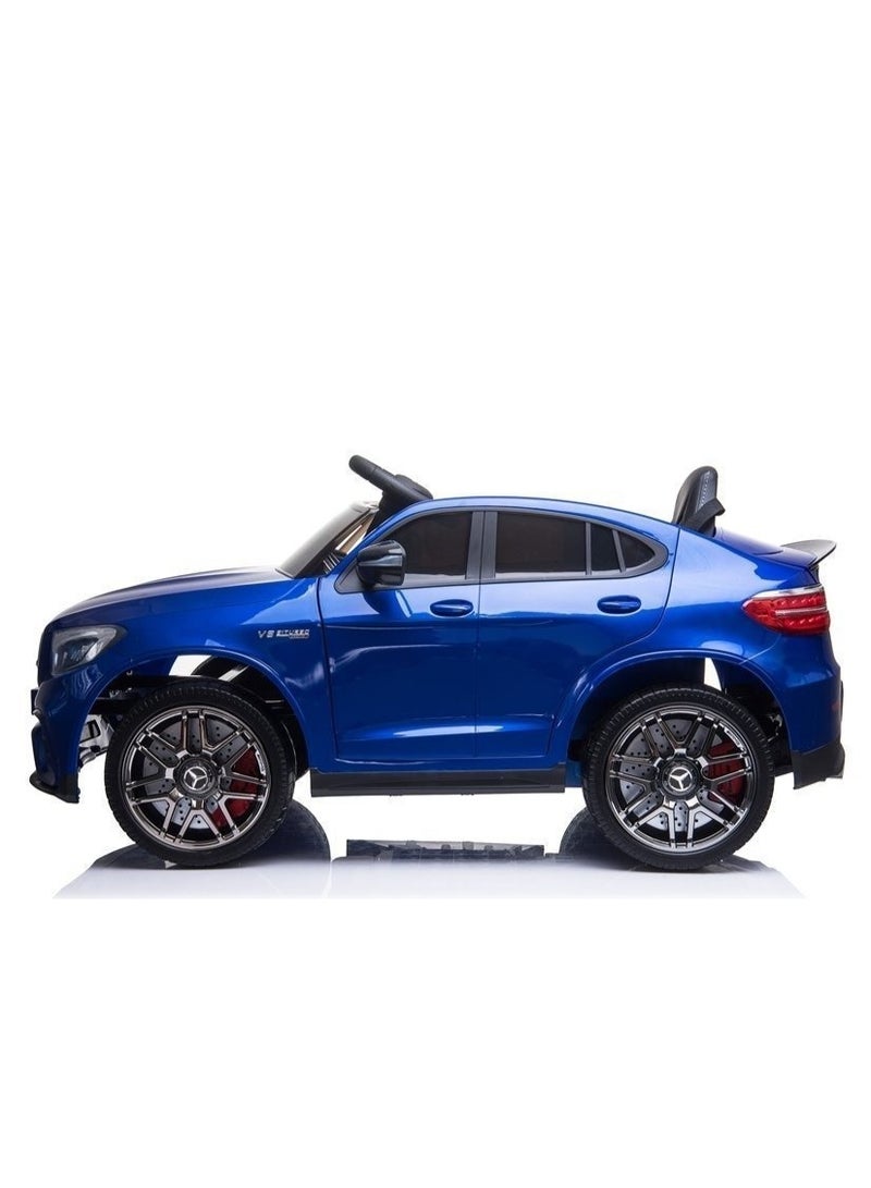 AMG Kids Ride On Electric Car Mercedes Benz AMG GTR Motorized Vehicles with Remote Control,12V Battery Powered, Leather Seat, LED Lights, Wheel Suspension, Music, Horn, Portable Handle,Ages 3+ - Image 4