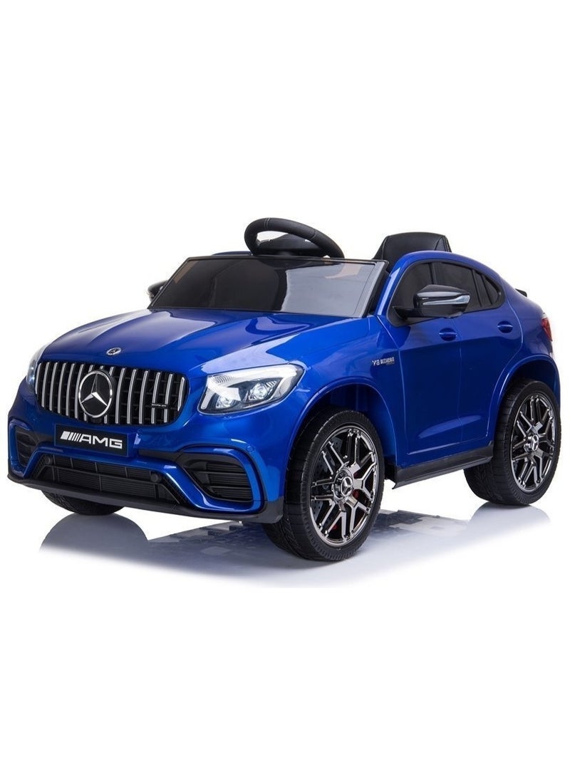 AMG Kids Ride On Electric Car Mercedes Benz AMG GTR Motorized Vehicles with Remote Control,12V Battery Powered, Leather Seat, LED Lights, Wheel Suspension, Music, Horn, Portable Handle,Ages 3+ - Image 2
