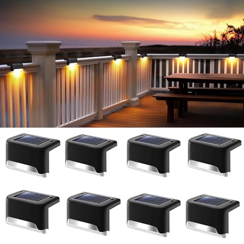 BRITSPEAR Acrylonitrile Butadiene Styrene Solar Light Outdoor Garden Waterproof Stair Deck Pool Patio Fence Gate Yard Floor Step Railing Window Balcony Sunlight Pathway (12, Standard) - Image 1