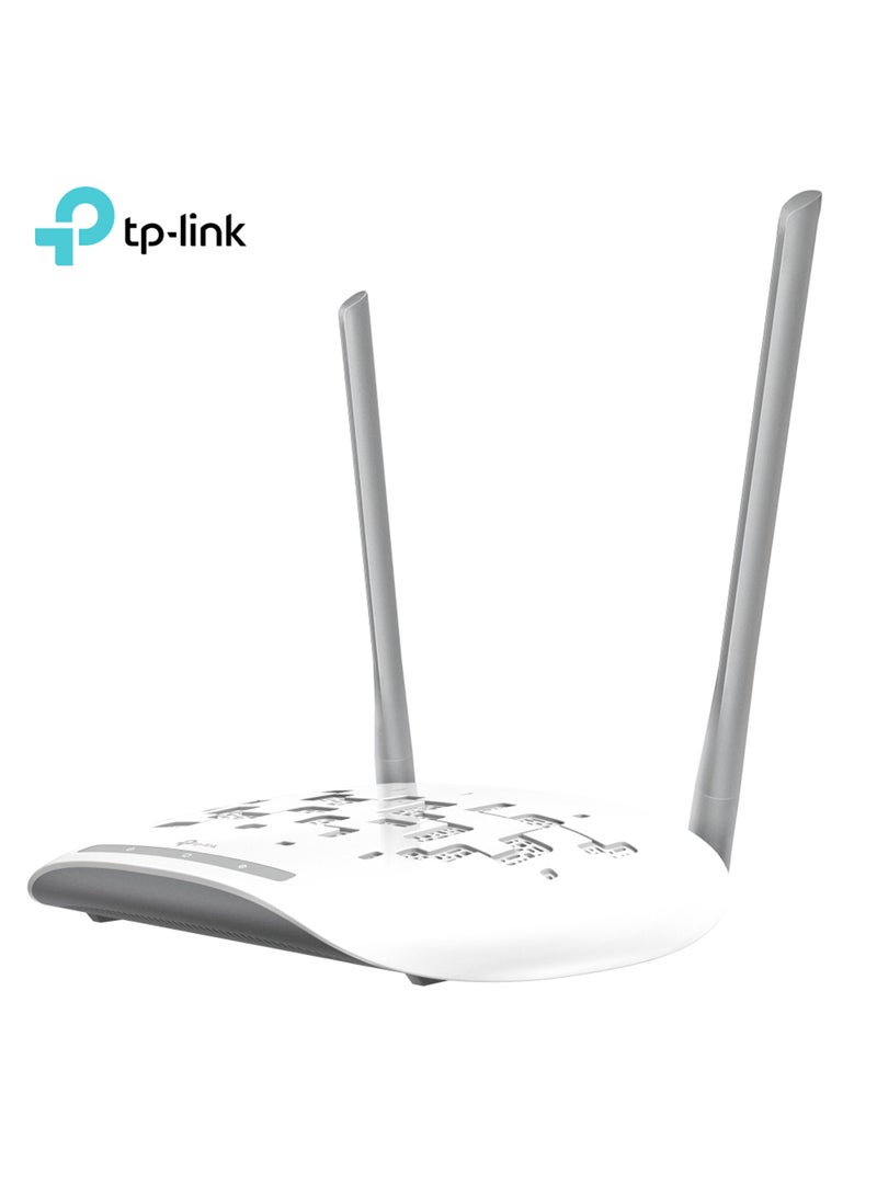 تي بي لينك نقطة وصول واي فاي TL-WA801N، اتصال لاسلكي N300، بقوة 2.4 جيجا هرتز و 300 ميجا بايت في الثانية، كما يدعم متعدد SSID/ووضع العميل/والجسر/وموسع النطاق، ويحتوي على هوائيين ثابتين، ويدعم تقنية Passive PoE أبيض/رمادي - Image 1