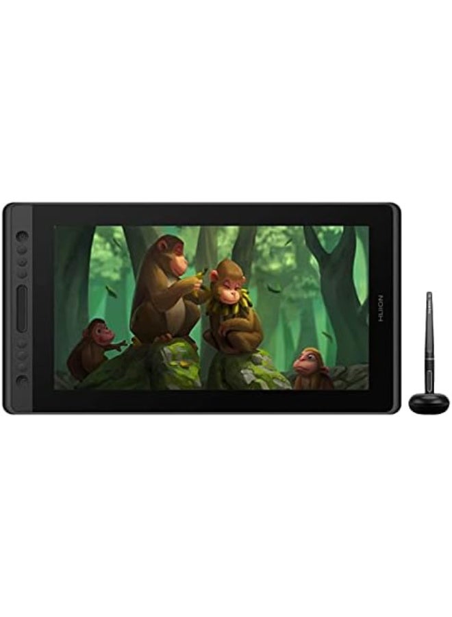 HUION Kamvas Pro 16 Drawing Tablet with Screen, 15.6" Full-Laminated Pen Display with Stylus, 8192 Pressure Levels & Tilt Support, Touch Bar + 6 Shortcut Keys, Professional Graphics Tablet for Digital Art, Design & Illustration Black - Image 1