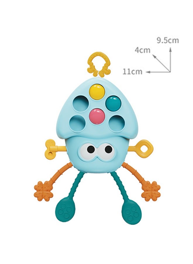 Baby Montessori Sensory Toy for Babies, Silicone Pull String Teething Toy, Perfect for Entertaining Baby While Developing Motor and Sensory Skills (Octopus) - Image 2