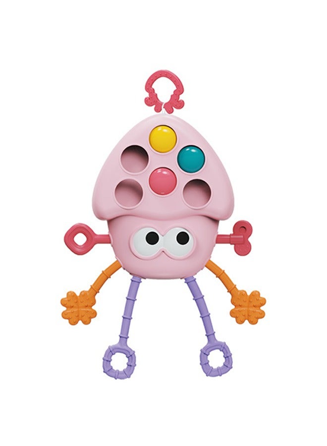 Baby Montessori Sensory Toy for Babies, Silicone Pull String Teething Toy, Perfect for Entertaining Baby While Developing Motor and Sensory Skills (Octopus) - Image 3