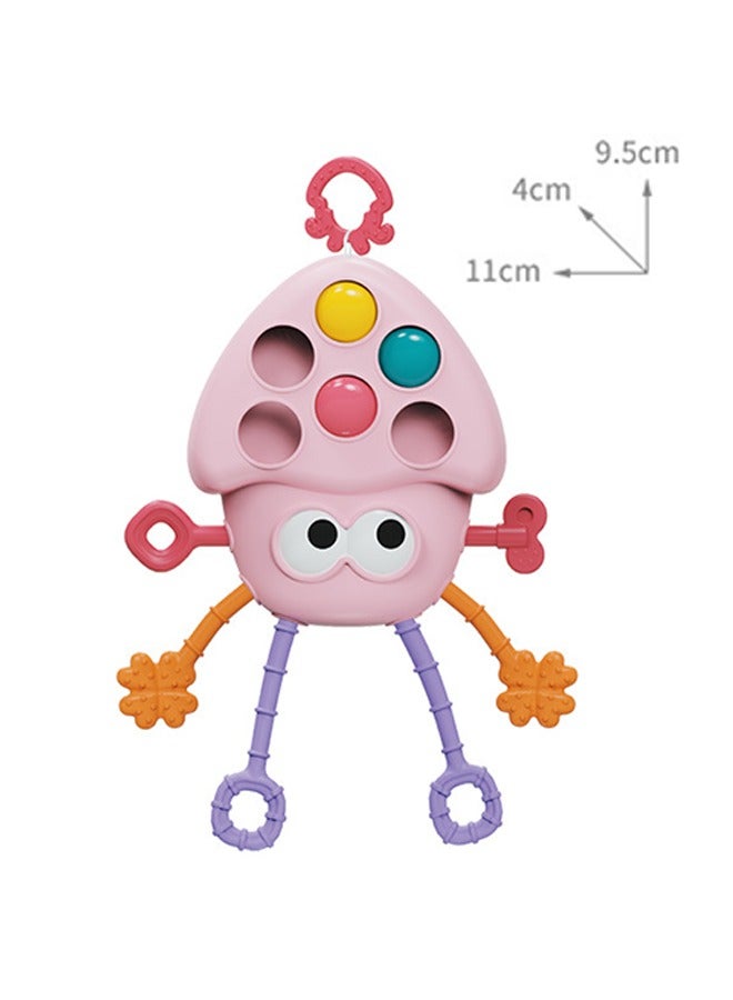 Baby Montessori Sensory Toy for Babies, Silicone Pull String Teething Toy, Perfect for Entertaining Baby While Developing Motor and Sensory Skills (Octopus) - Image 4